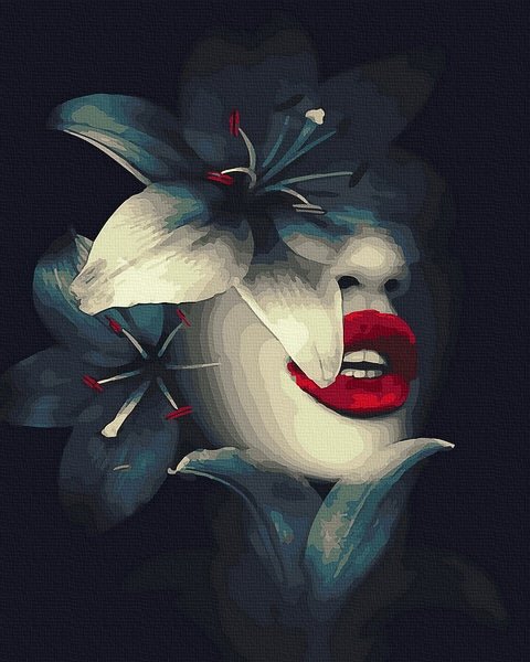 Moteriškas ir seksualus piešimas su skaičiais tapyba pagal numerius -   Lily Whisper 40x50 cm + Medinis Rėmas