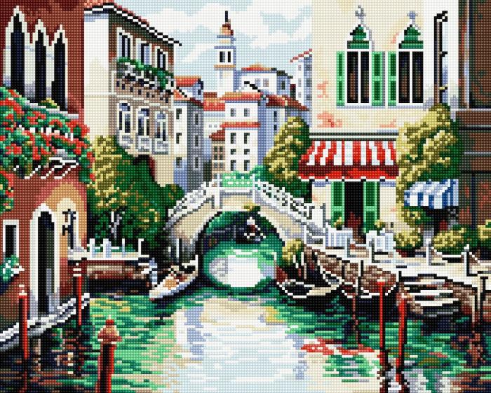 Dėlionė iš deimantukų deimantinė mozaika su deimantukais -   Atostogos šiltomis spalvomis 40x50 cm + Medinis Rėmas