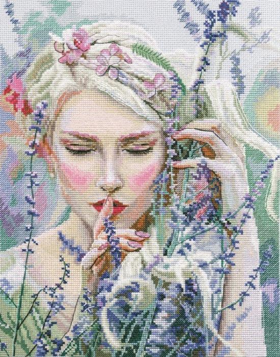 Paveikslų siuvinėjimas kryželiu paveikslas su siūlais -   Pavasaris 25.5x32 cm + Medinis Rėmas